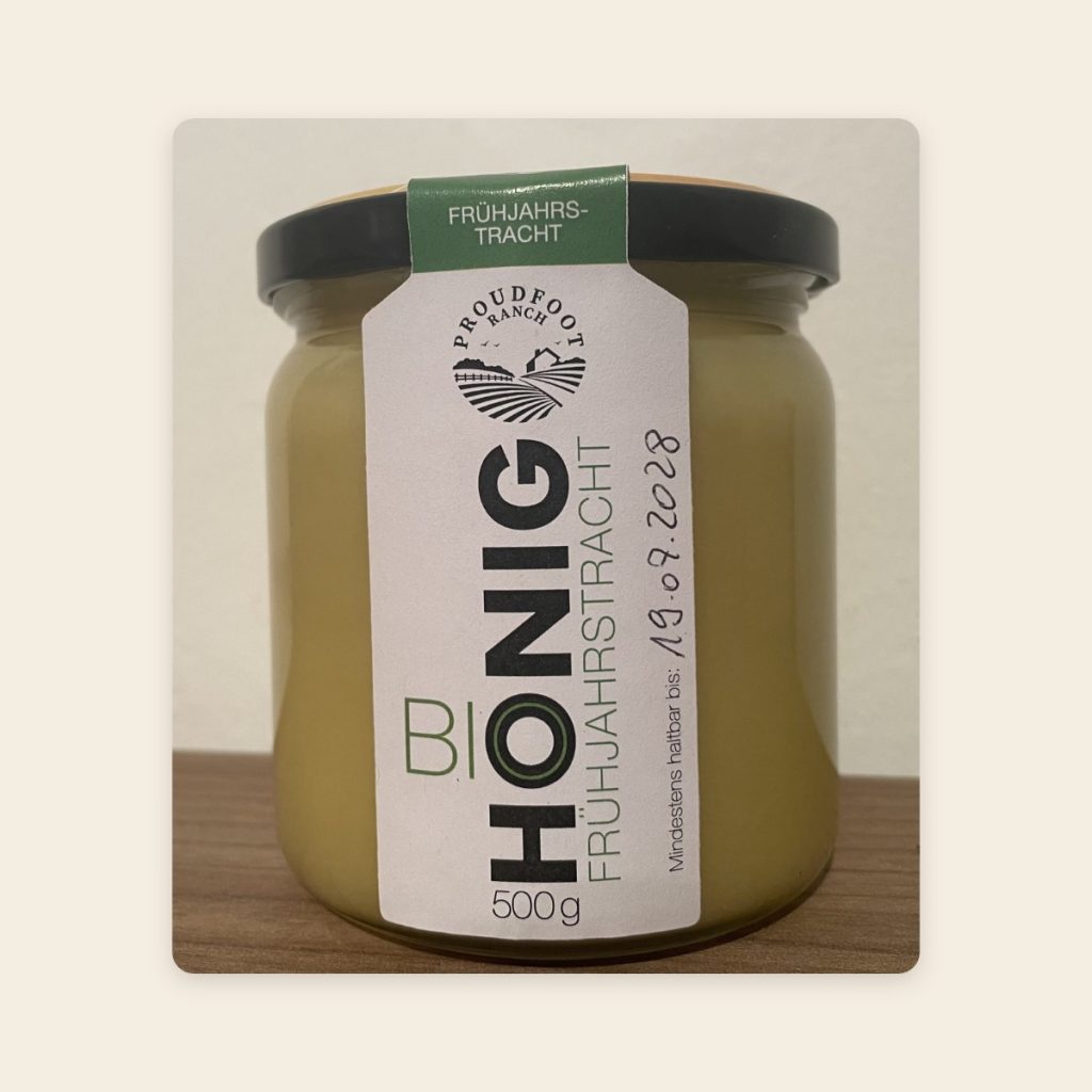 Frühtrachthonig BIO 500 g der Proudfoot Ranch
