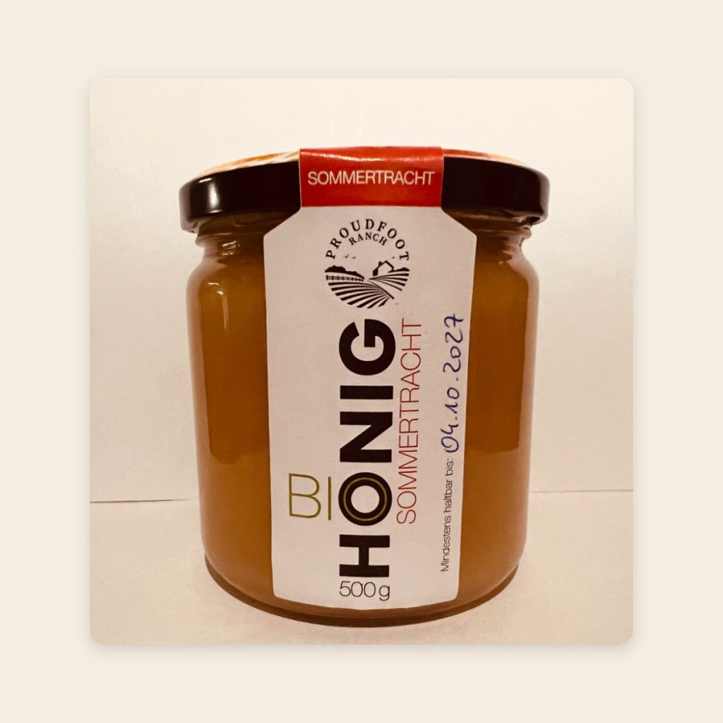 Sommertrachthonig BIO 500 g der Proudfoot Ranch