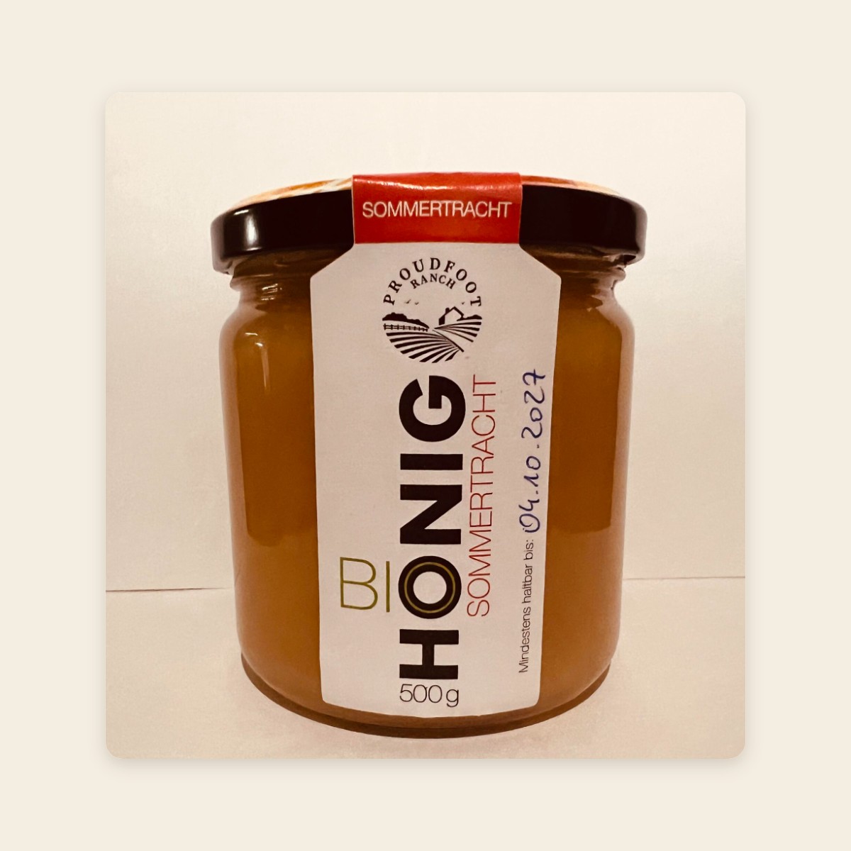 Sommertrachthonig BIO 500 g der Proudfoot Ranch
